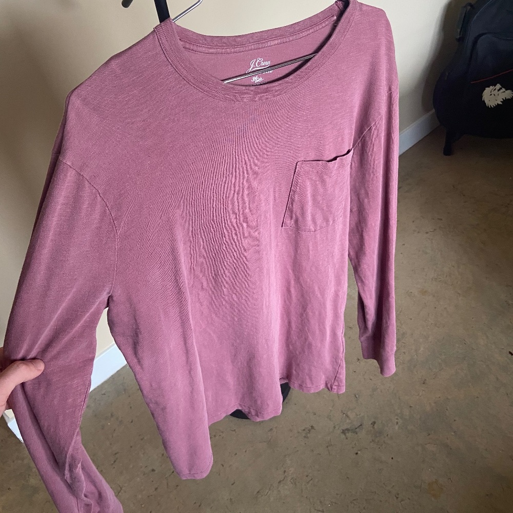 J CREW Long Sleeve Pocket Tee